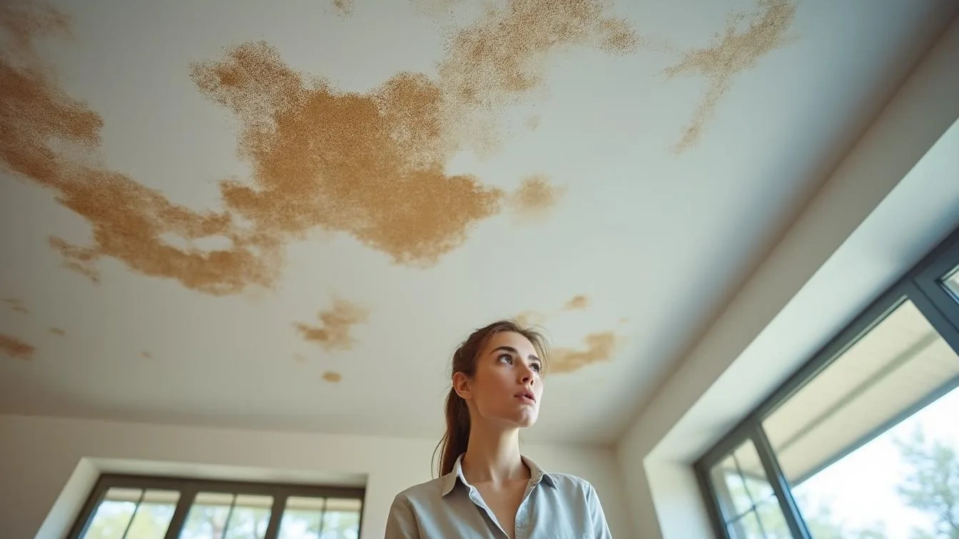 למה בתקרה שצבעתם לאחרונה מופיעים כתמים ואיך להיפטר מהם לצמיתות?